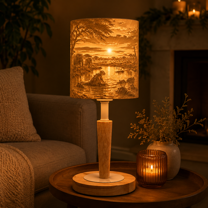 Cozy Loom – Safari Lampe aus Holz | Made in Germany