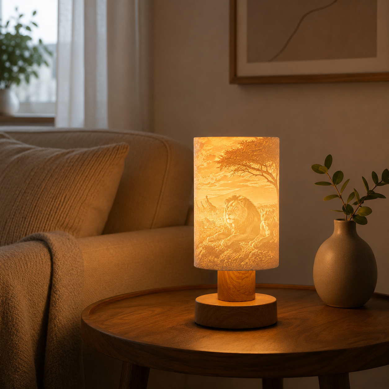 Soft Loom – Safari Lampe mit Holzoptik | Made in Germany